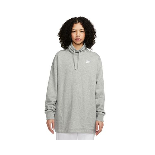 Nike Womens Sportswear Club Fleece Oversized Mock-Neck Sweatshirt