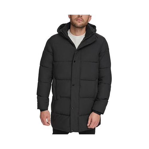 Calvin Klein Mens Long Stretch Quilted Puffer Jacket