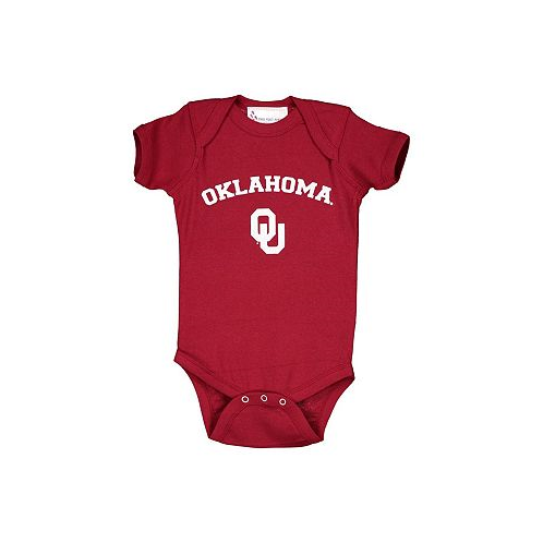 Two Feet Ahead Infant Boys and Girls Crimson Oklahoma Sooners Arch & Logo Bodysuit