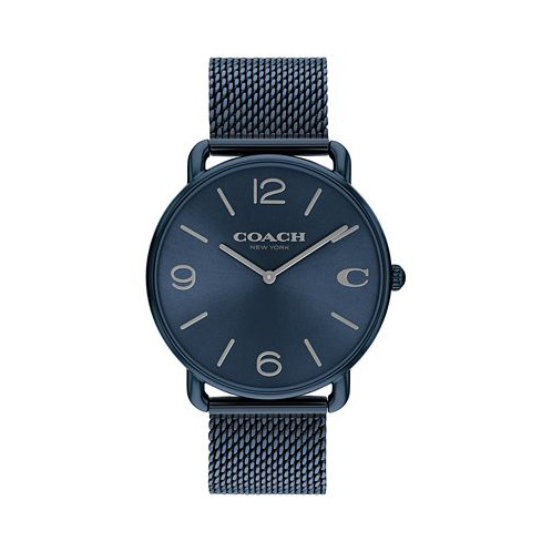 COACH Unisex Elliot Blue Stainless Steel Mesh Bracelet Watch 41mm