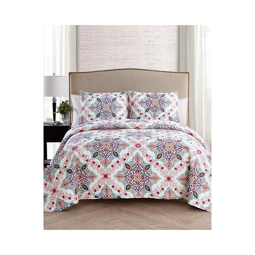 VCNY Home Wyndham 3-Pc. Full/Queen Medallion Quilt Set