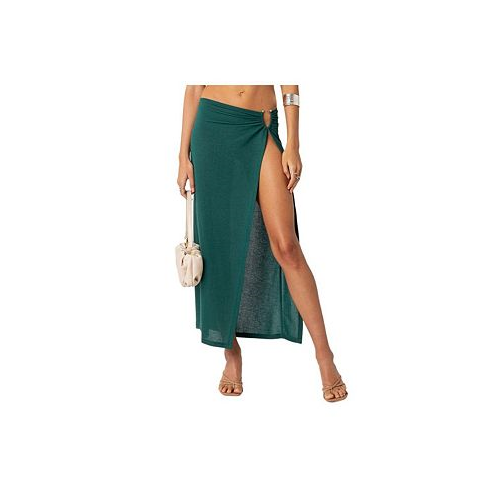 Edikted Womens Nyssa Wrap Midi Skirt