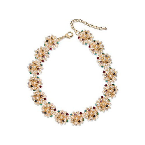 On 34th Gold-Tone Multicolor All Around Necklace 16 + 3 extender