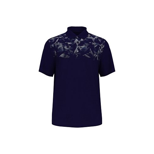 PGA TOUR Big Boys Short Sleeve Abstract Ombre Geo Print Polo Shirt
