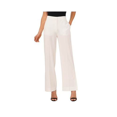 CeCe Womens Straight Leg Slit Pants