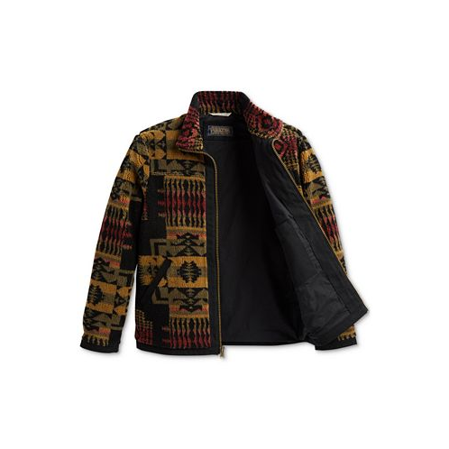 Pendleton Mens Printed Stand-Collar Fleece Jacket