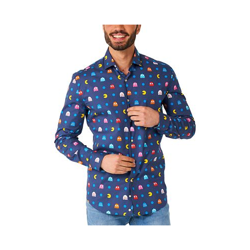 OppoSuits Mens Long-Sleeve Pac-Man Graphic Shirt