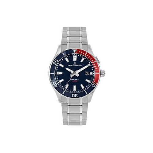 Jacques Lemans Mens Hybromatic Watch with Solid Stainless Steel Strap 1-2131