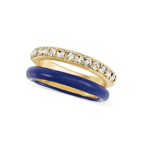 On 34th Gold-Tone 2-Pc. Set Pave & Color Stack Rings