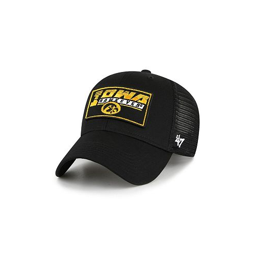 47 Brand Big Boys and Girls Black Iowa Hawkeyes Levee Trucker Adjustable Hat