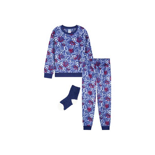 Max & Olivia Little Boys Pajama with Socks 3 Piece Set