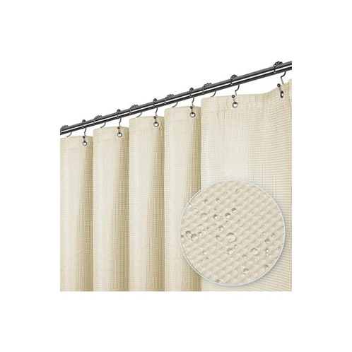 Liba 72 W x 72 H Waffle Weave Fabric Shower Curtain