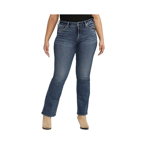 Silver Jeans Co. Trendy Plus Size Suki Mid-Rise Curvy-Fit Bootcut Jeans