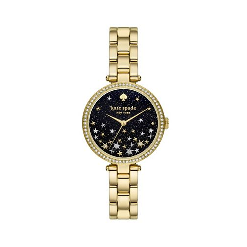 Kate spade new york Womens Holland Three Hand Gold-Tone Stainless Steel Watch 34mm