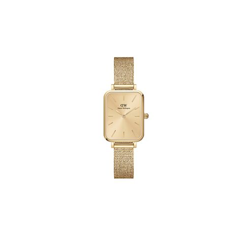 Daniel Wellington Womens Quadro Unitone Gold-Tone Stainless Steel Watch 20 x 26mm