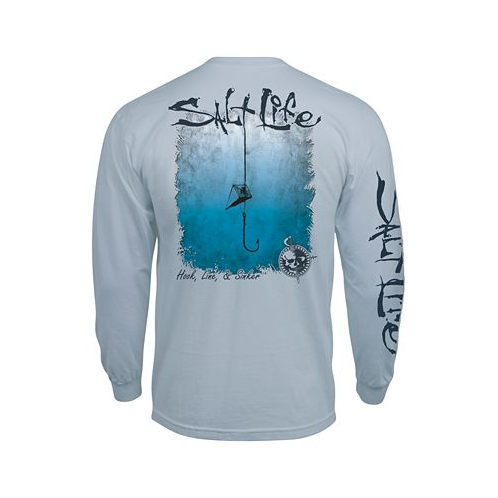 Salt Life Mens Hook Line & Sinker Logo Graphic Long-Sleeve T-Shirt
