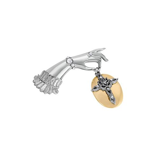 2028 Crystal Cross Ladies Hand Pin