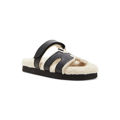 Steve Madden Womens Mayvn-F Strappy Footbed Slide Sandals