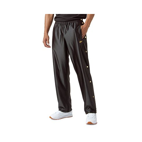 Reebok Mens Basketball Gold-Tone Snap Pants