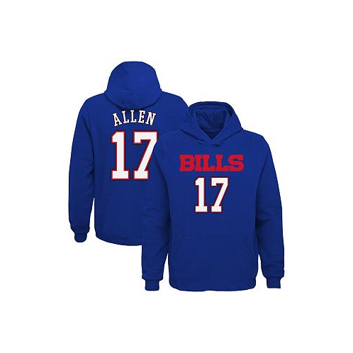 Outerstuff Big Boys Josh Allen Royal Buffalo Bills Mainliner Player Name and Number Pullover Hoodie