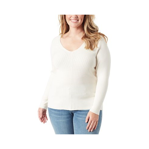 Jessica Simpson Trendy Plus Size Prescilla Ribbed Sweater