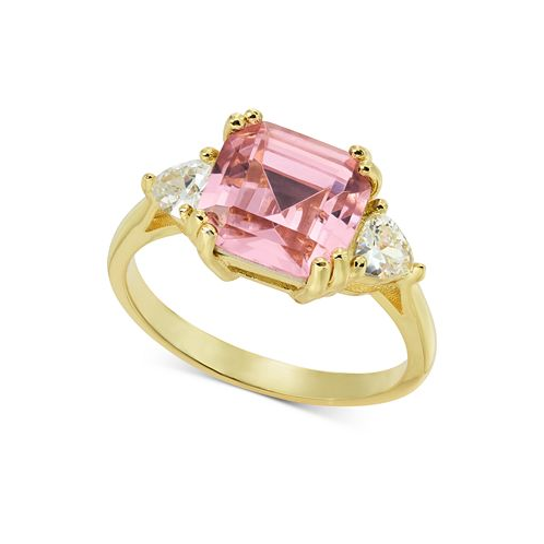 Charter Club Gold-Tone Cubic Zirconia & Square Pink Crystal Ring