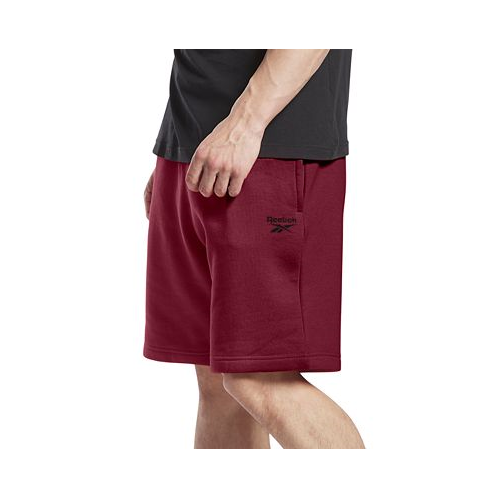 Reebok Mens Identity Regular-Fit Logo-Print Sweat Shorts