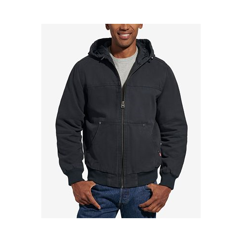 Levis Mens Workwear Hoodie Bomber Jacket with Quilted Lining