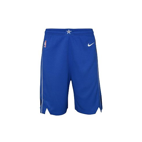 Nike Big Boys Blue Dallas Mavericks Icon Edition Mesh Performance Swingman Shorts