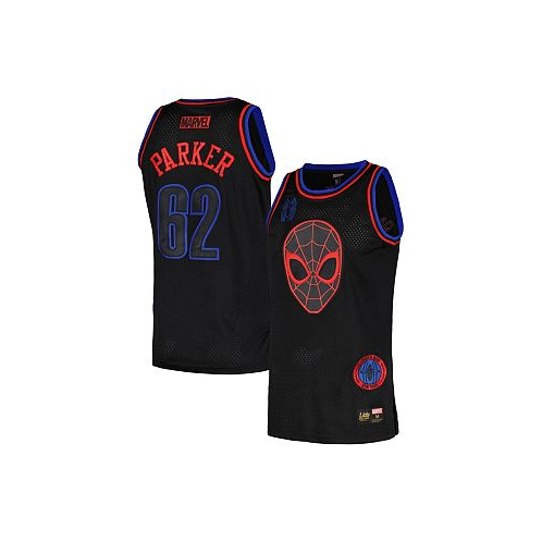 Marvel Mens Black Spider-Man Basketball Jersey