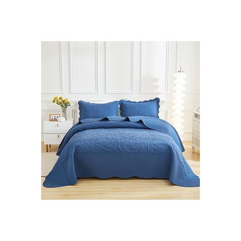 MarCielo 100% Cotton Oversized Bedspread Quilt Set - Queen