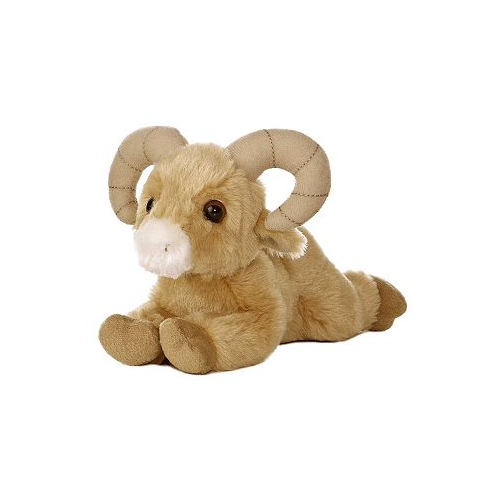 Aurora Small Big Horn Sheep Mini Flopsie Adorable Plush Toy Brown 8