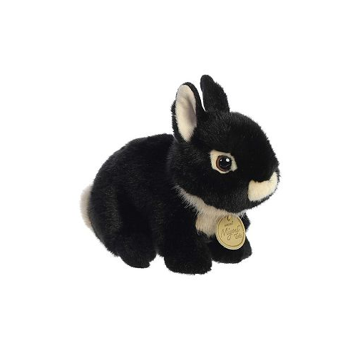 Aurora Small Netherland Dwarf Bunny Miyoni Tots Adorable Plush Toy Black 7.5