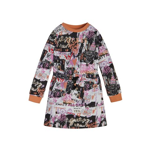 GUESS Big Girls French Terry All Over Print Sweatshirt Dress