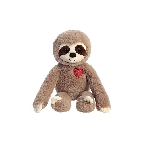 Aurora Medium Sweety Sloth Valentine Heartwarming Plush Toy Brown 12