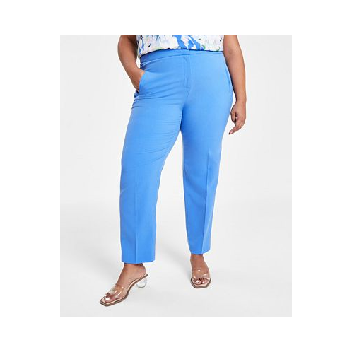 Bar III Plus Size Mid-Rise Straight-Leg Pants