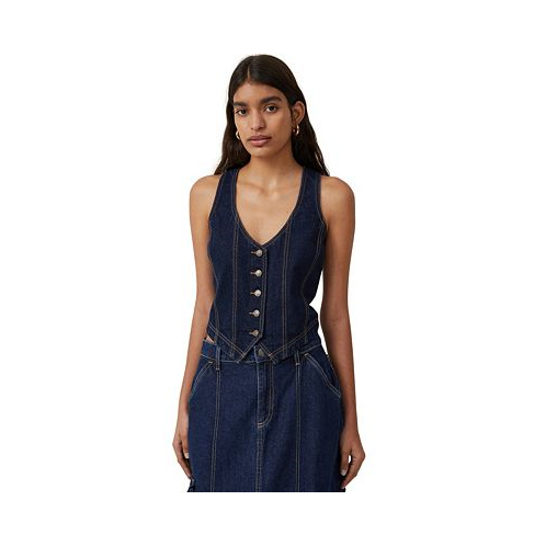 COTTON ON Womens Fitted Denim Vest