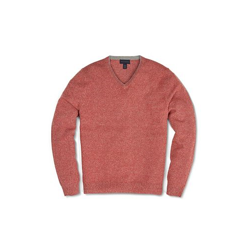 Scott Barber Mens Marled Cashmere Vee Sweater