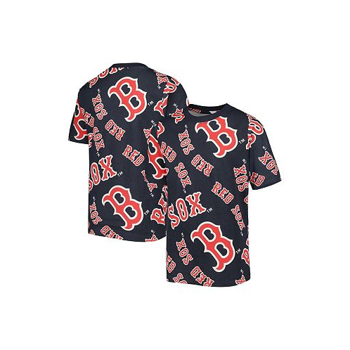 Stitches Big Boys Navy Boston Red Sox Allover Team T-shirt