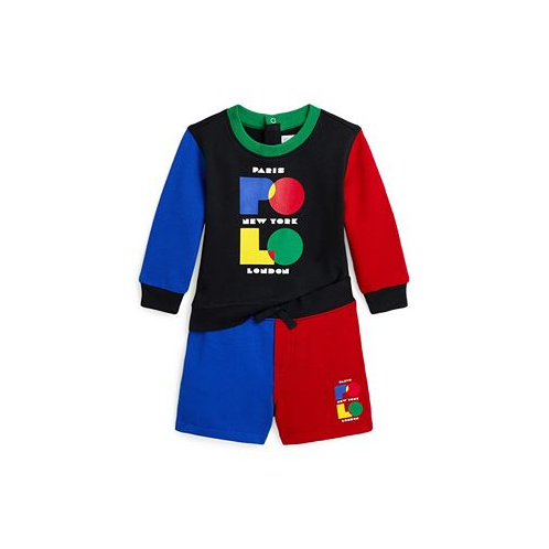 Polo Ralph Lauren Baby Boys Logo Fleece Sweatshirt and Shorts Set
