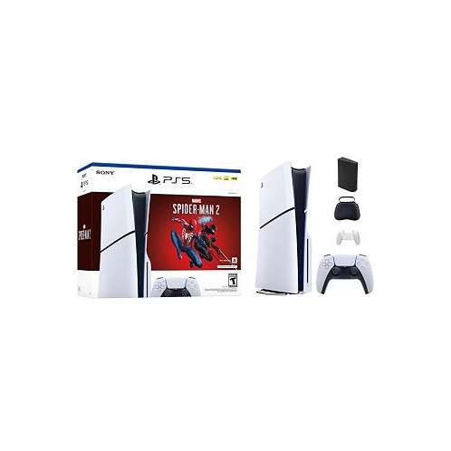 Sony PlayStation 5 Console SLIM - Marvels Spider-Man 2 Bundle (Full Game Download Included) Bundle With Accessories
