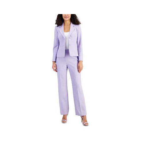 Le Suit Womens Notch-Collar Pantsuit Regular and Petite Sizes