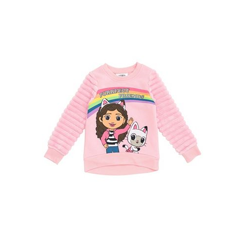 Dreamworks Gabbys Dollhouse Pandy Paws Girls Fleece Fur Sweatshirt Toddler |Child