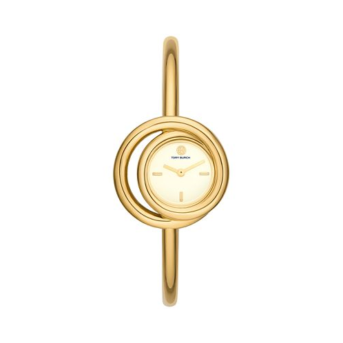 Tory Burch Womens The Miller Gold-Tone Stainless Steel Bangle Bracelet Watch 25mm