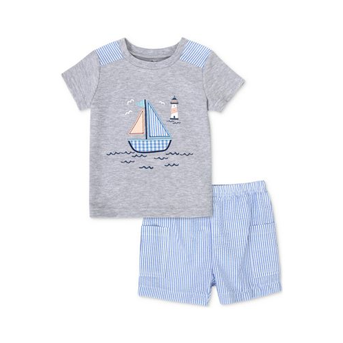 Baby Essentials Baby Boys Sailboat T-Shirt and Shorts 2 Piece Set