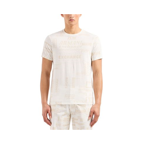 A|X Armani Exchange Mens Regular-Fit All-Over Logo T-Shirt
