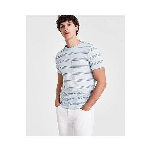 Levis Mens Classic-Fit Stripe Pocket T-Shirt