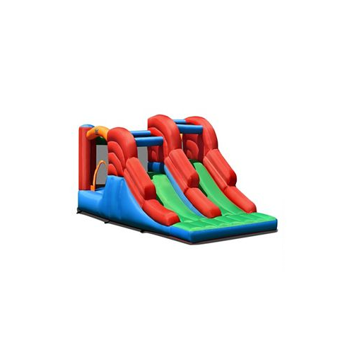 SUGIFT 3-in-1 Dual Slides Jumping Castle Bouncer without Blower