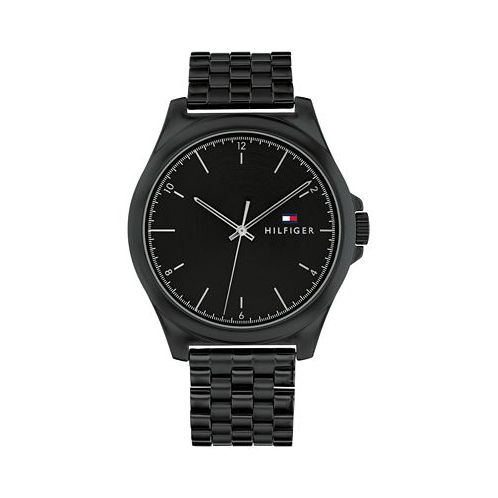 Tommy Hilfiger Mens Quartz Black Stainless Steel Watch 42mm