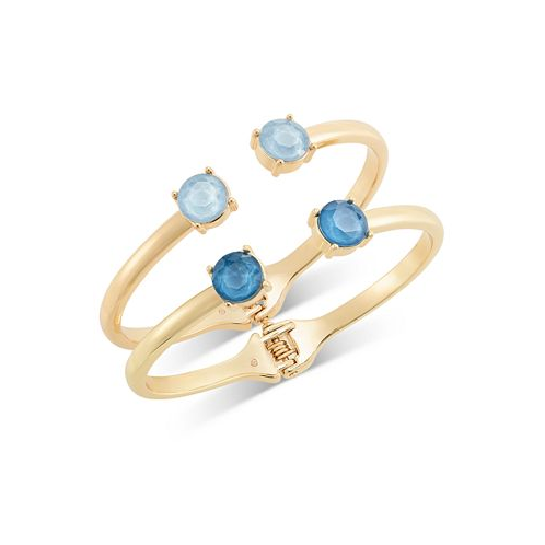 On 34th Gold-Tone 2-Pc. Set Color Crystal & Stone Cuff Bracelets